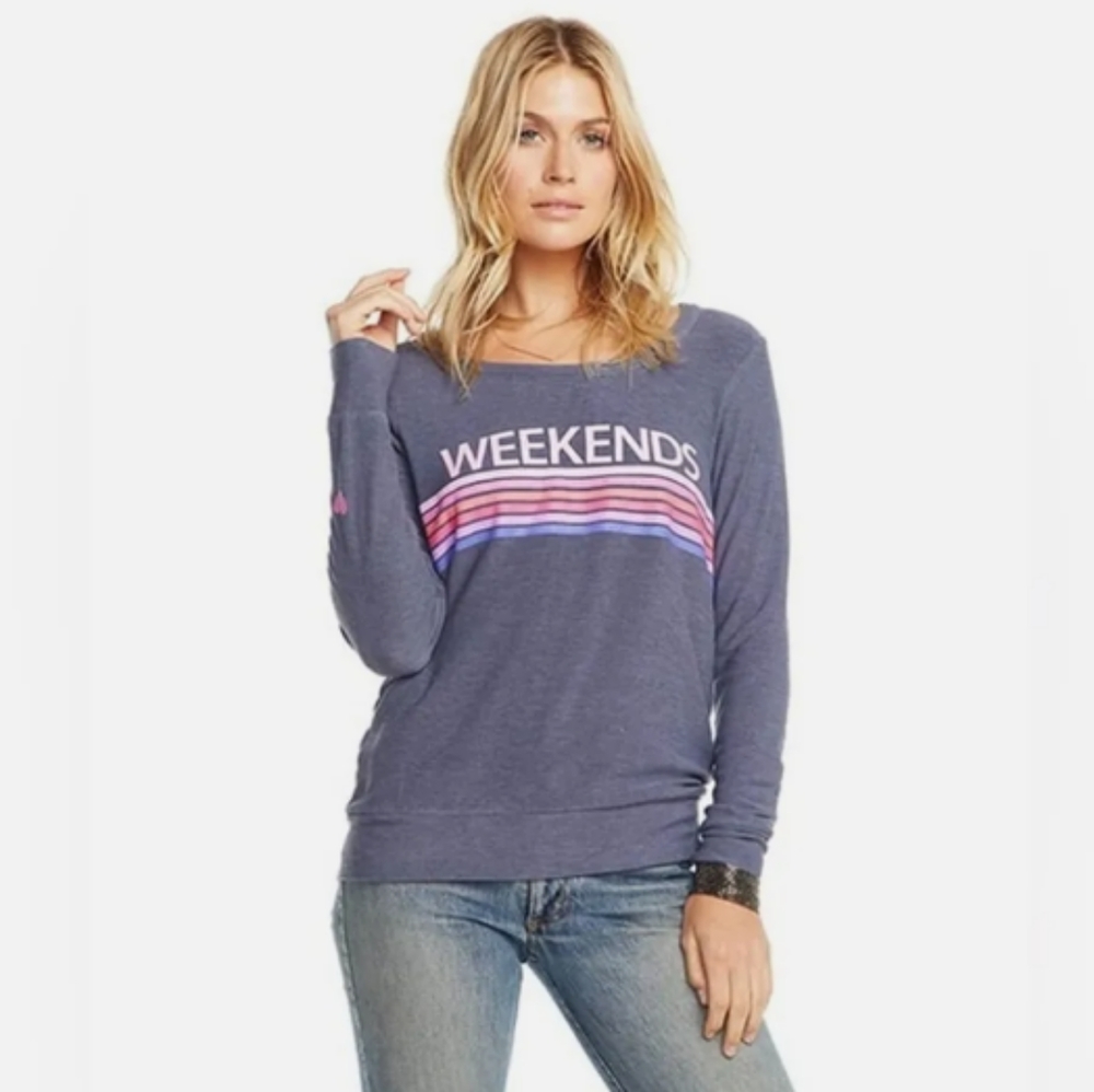 NWT CHASER WEEKENDS BLUE JAY PULLOVER SIZE L